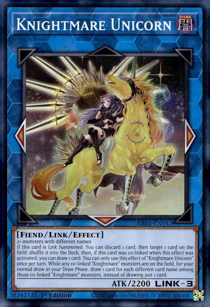 Knightmare Unicorn (Alternate Art) - RA01-EN043 - Super Rare - 1st Edition
