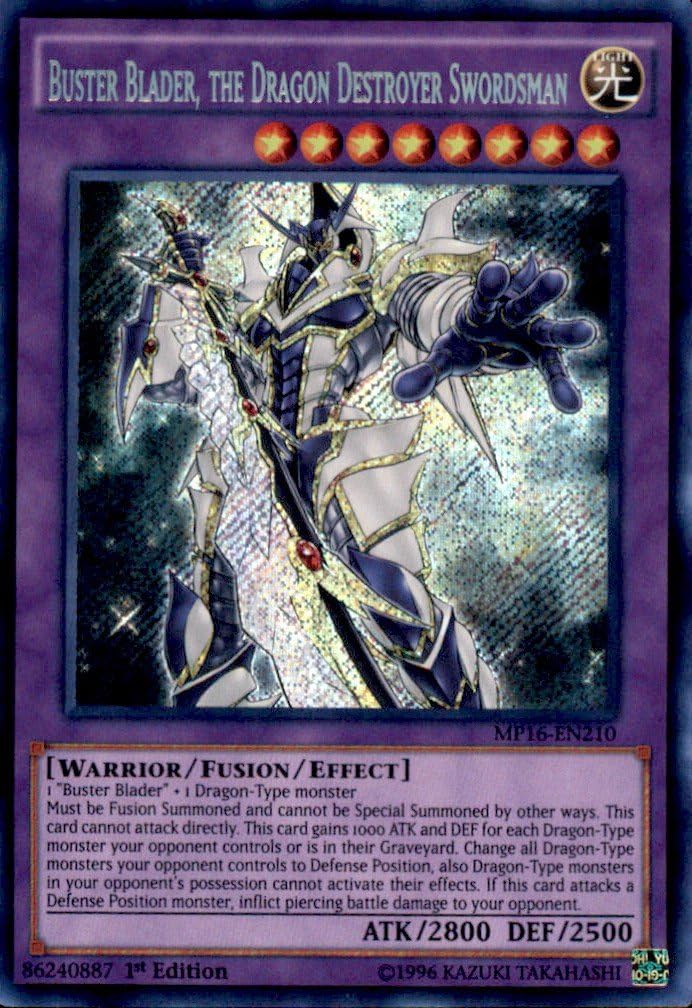 Yu-Gi-Oh! - Buster Blader, the Dragon Destroyer Swordsman (MP16-EN210) - 1st Edition - Secret Rare