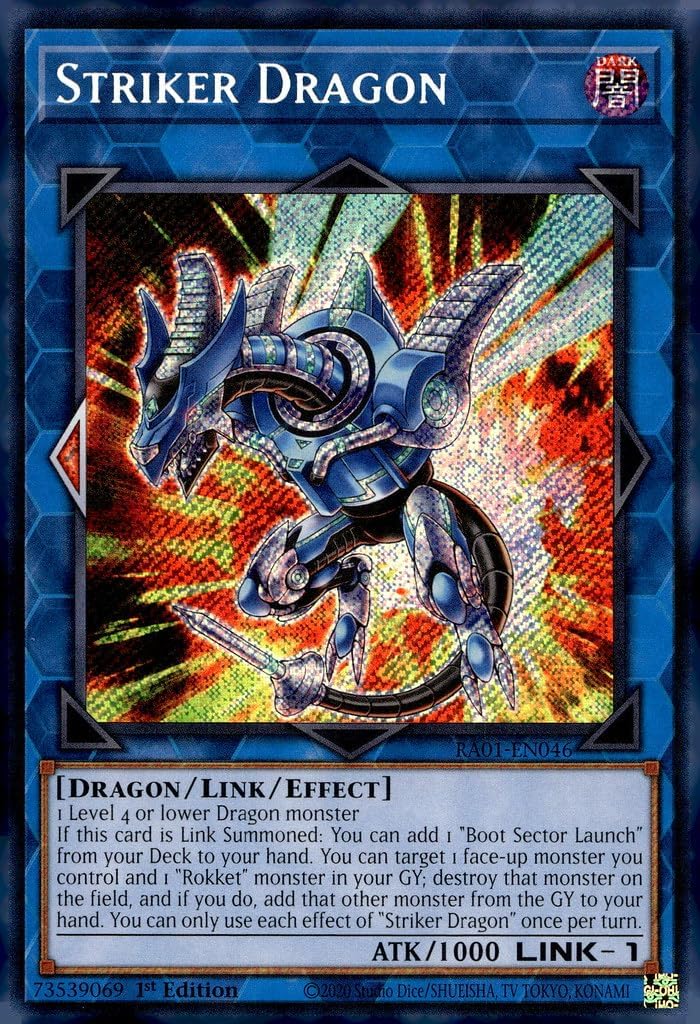 Striker Dragon (Secret Rare) - RA01-EN046 - Secret Rare - 1st Edition