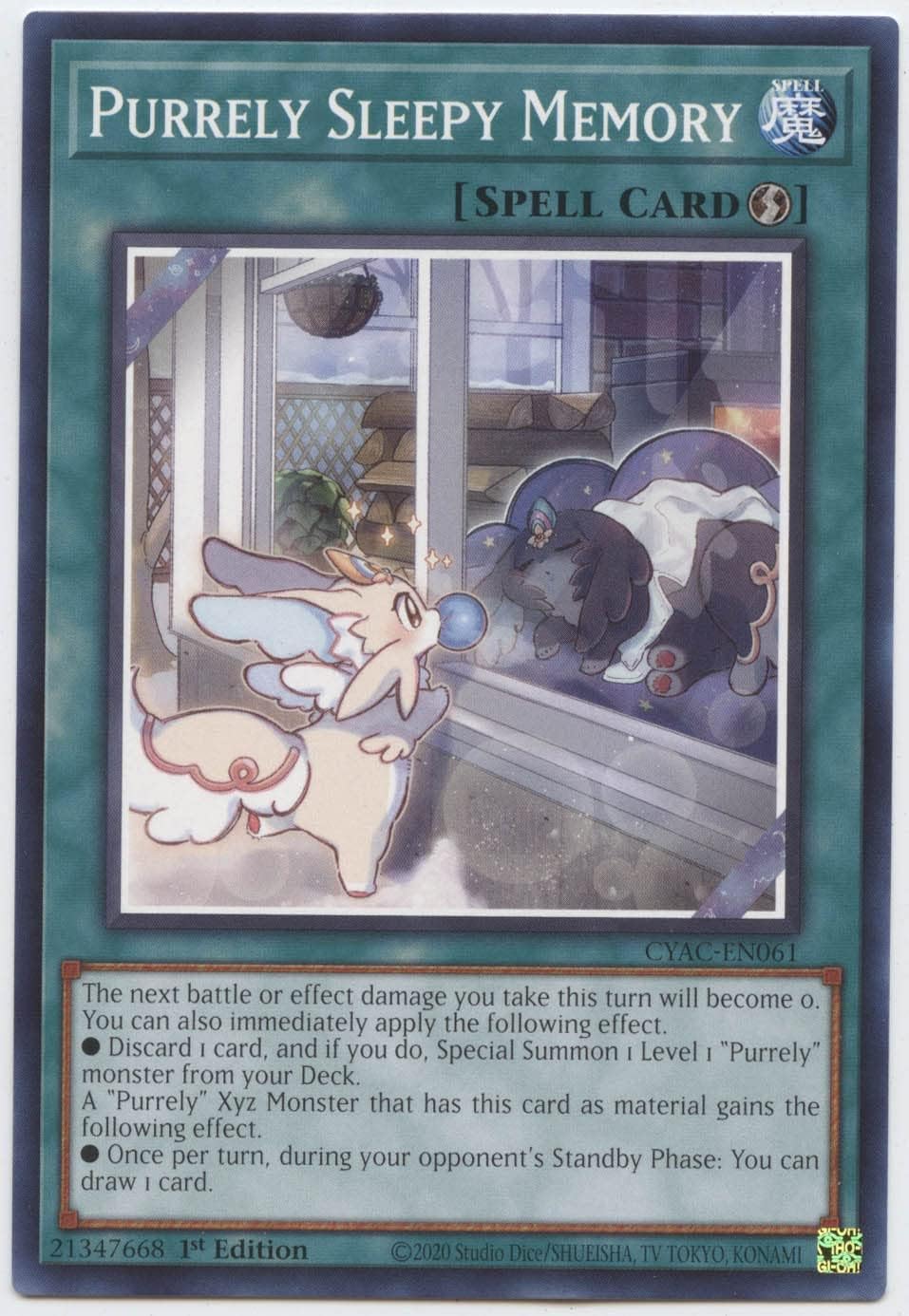 Purrely Sleepy Memory - CYAC-EN061 - Common - 1st Edition