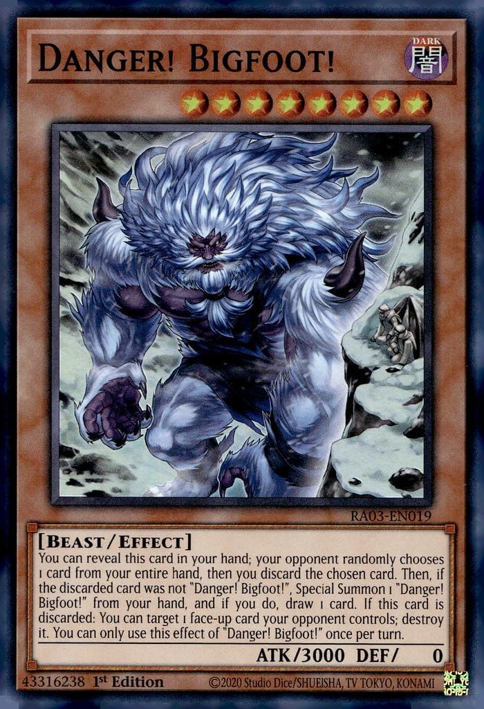 Danger! Bigfoot! (Alternate Art) - RA03-EN019 - Super Rare - 1st Edition