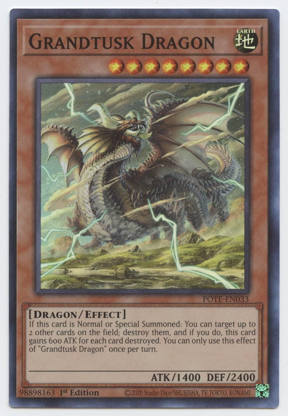 Grandtusk Dragon - POTE-EN033 - Super Rare - 1st Edition