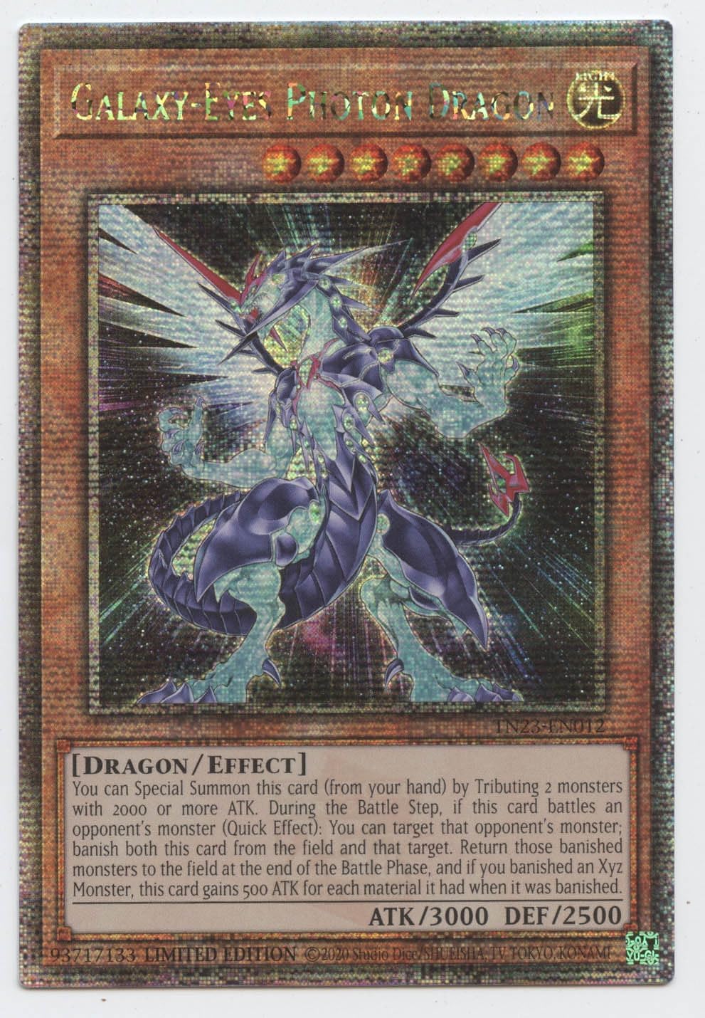 Galaxy-Eyes Photon Dragon - TN23-EN012 - Quarter Century Secret Rare - Limited Edition