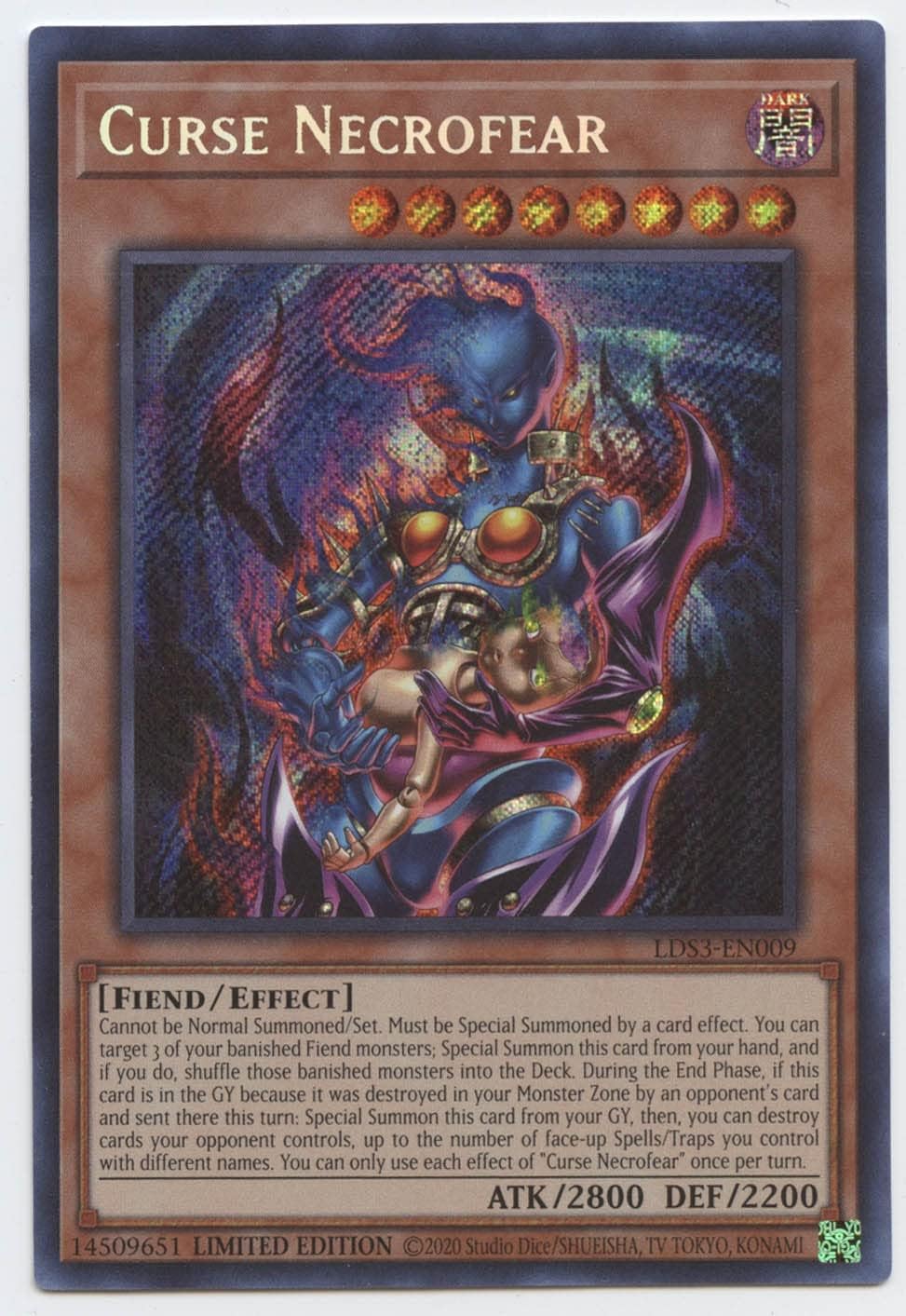 Curse Necrofear - LDS3-EN009 - Secret Rare - Limited Edition