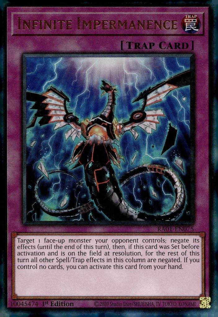 Infinite Impermanence (PUR) - RA01-EN075 - Prismatic Ultimate Rare - 1st Edition