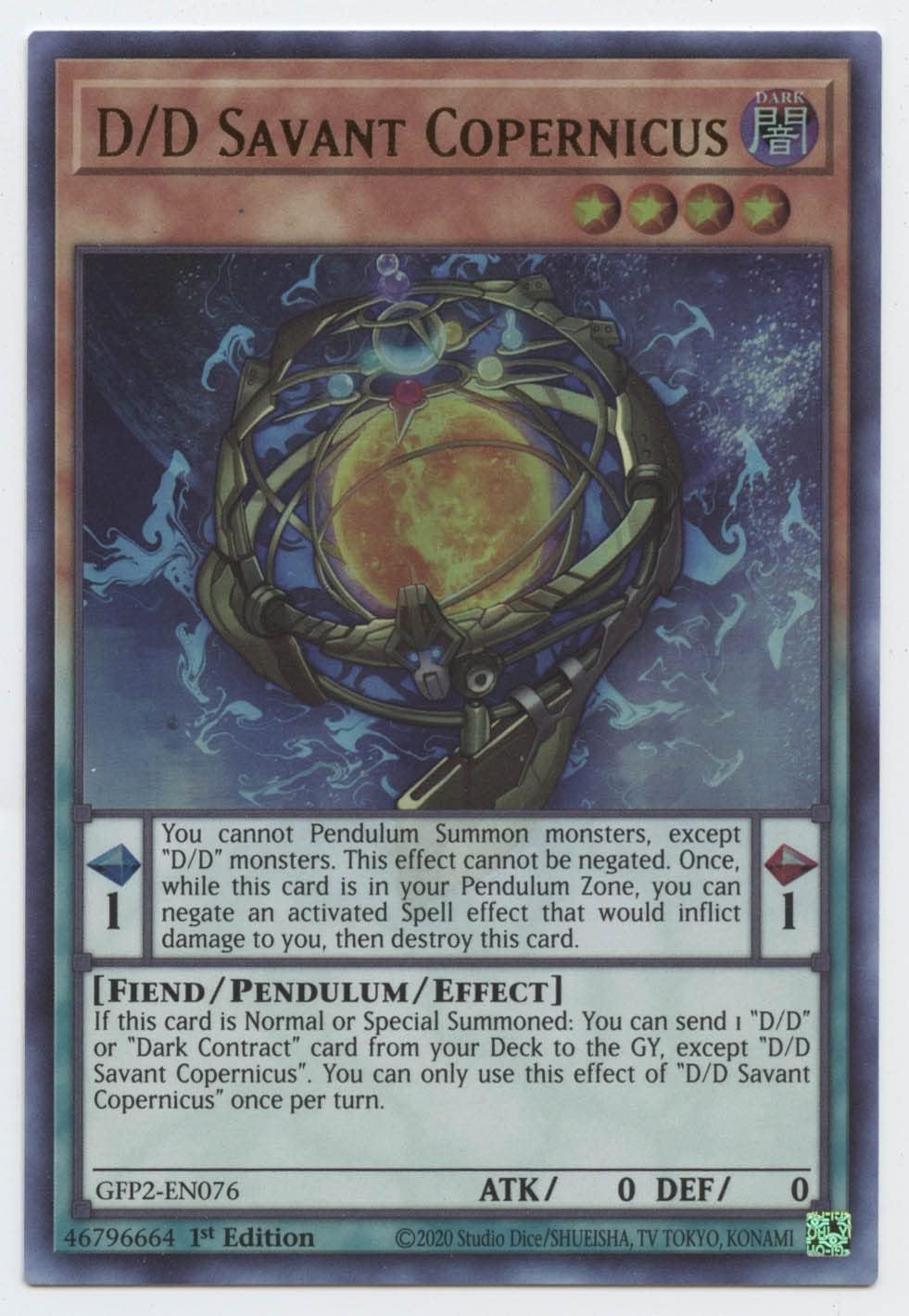 YU-GI-OH! D/D Savant Copernicus - GFP2-EN076 - Ultra Rare - 1st Edition -