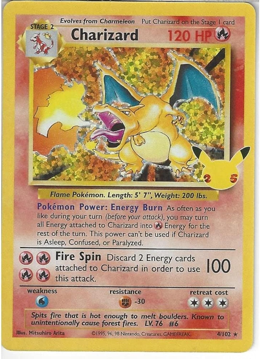 Charizard - 4/102 - Holo Rare Celebrations Edition