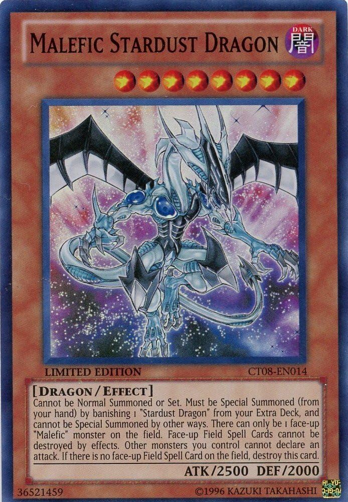 Yugioh Promo Malefic Stardust Dragon CT08 (Super Rare)