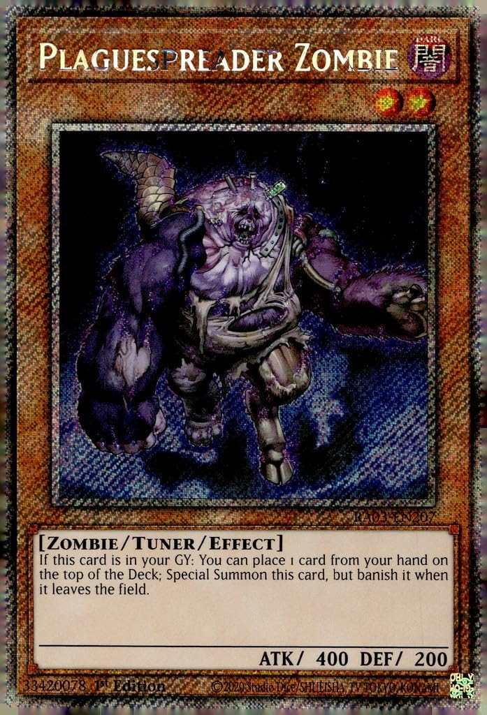 Plaguespreader Zombie (Platinum Secret Rare) - RA03-EN207 - Platinum Secret Rare - 1st Edition