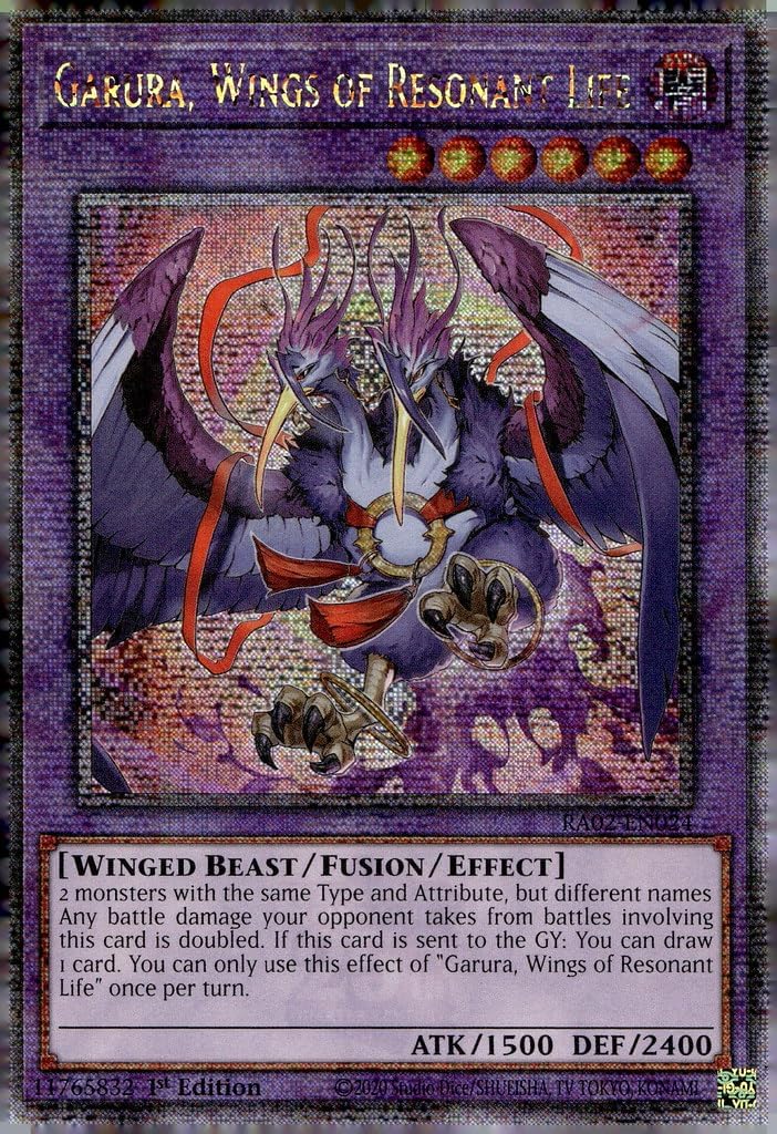 Garura, Wings of Resonant Life (Quarter Century Secret Rare) - RA02-EN024 - Quarter Century Secret Rare - 1st Edition