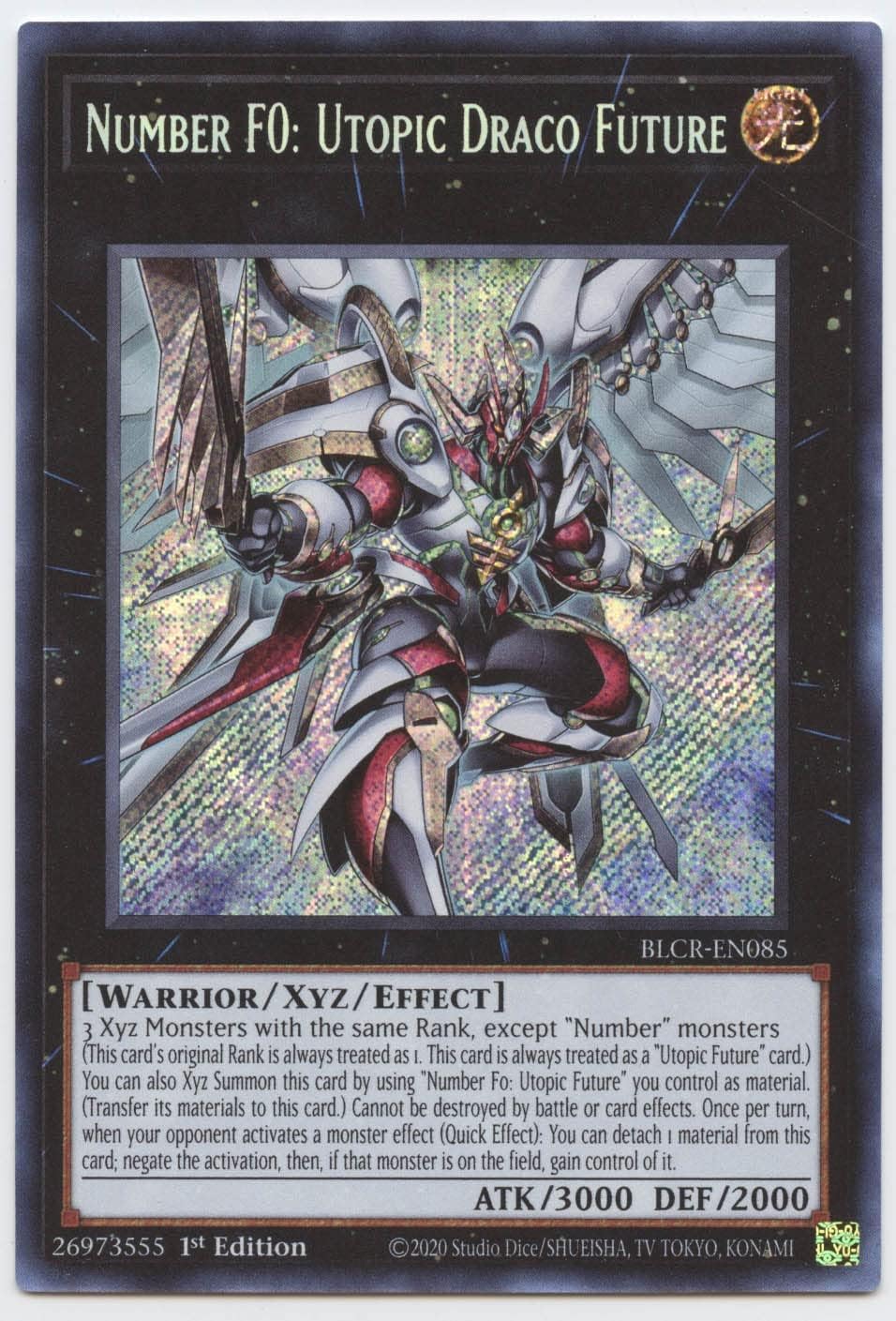 Number F0: Utopic Draco Future - BLCR-EN085 - Secret Rare - 1st Edition