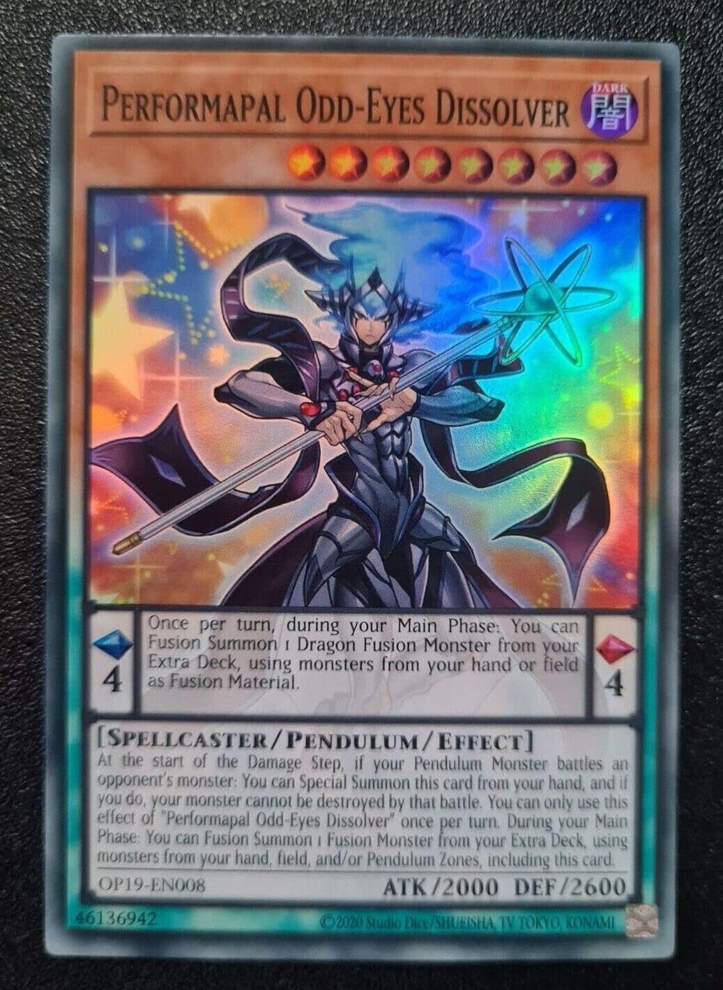 Performapal Odd-Eyes Dissolver OP19-EN008 Super Rare