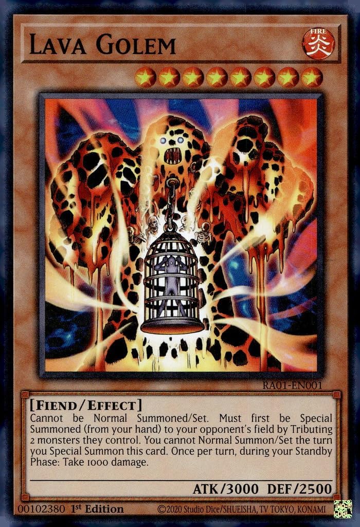 Lava Golem - RA01-EN001 - Super Rare - 1st Edition