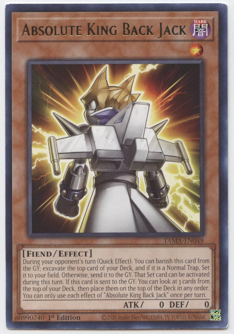 Absolute King Back Jack - TAMA-EN048 - Tactical Masters - Rare - 1st Edition
