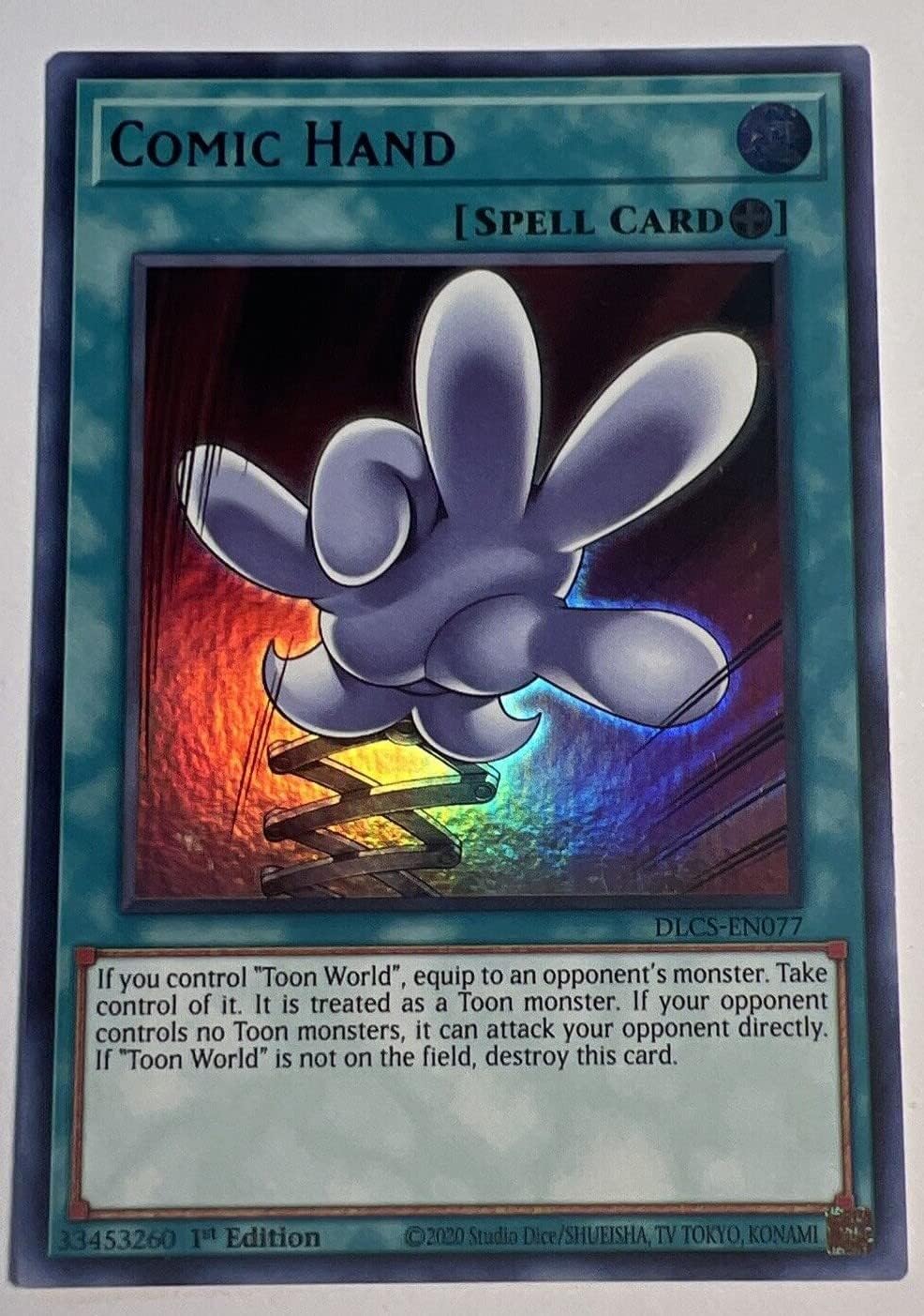 Yugioh - Comic Hand - Purple - Ultra Rare - DLCS-EN077-1st Edition