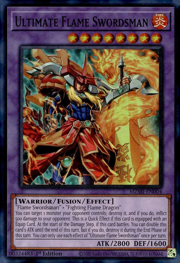 Ultimate Flame Swordsman - MZMI-EN004 - Super Rare - 1st Edition