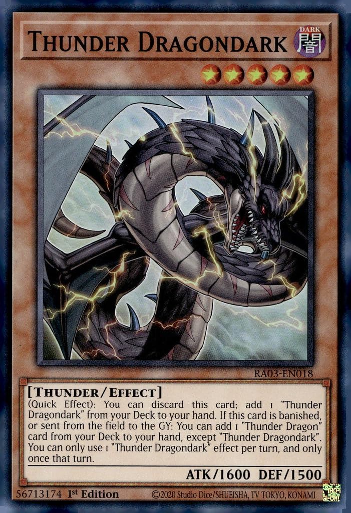 Thunder Dragondark - RA03-EN018 - Super Rare - 1st Edition