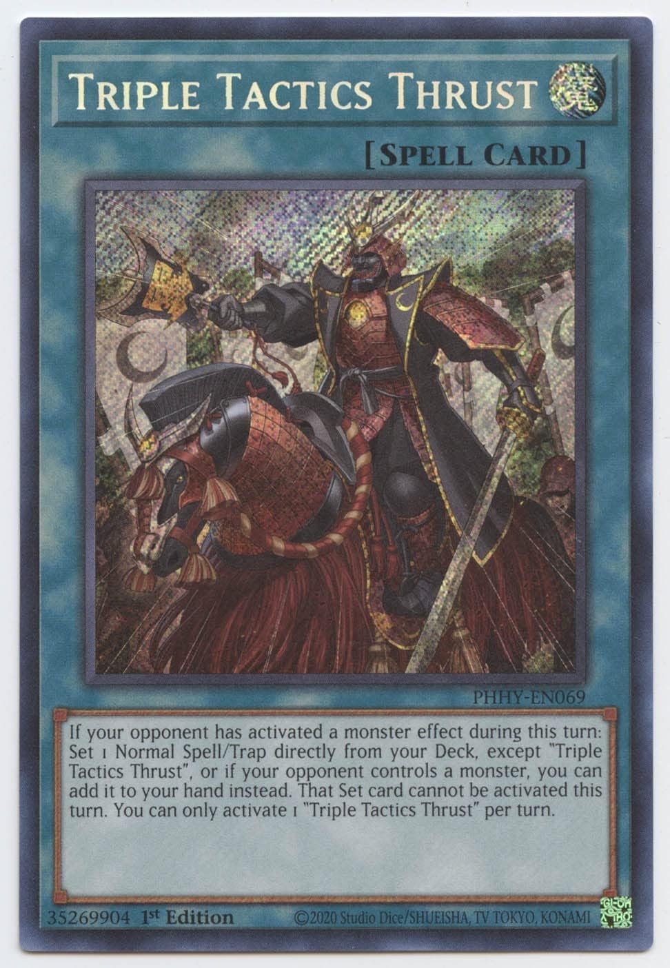 Triple Tactics Thrust - PHHY-EN069 - Secret Rare 1st Edition Yugioh
