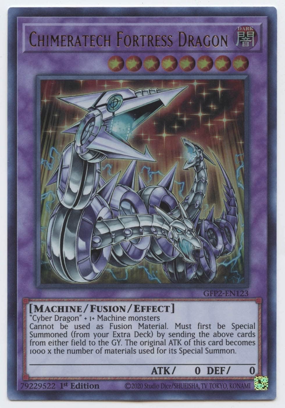 YU-GI-OH! Chimeratech Fortress Dragon - GFP2-EN123 - Ultra Rare - 1st Edition - 1 Card