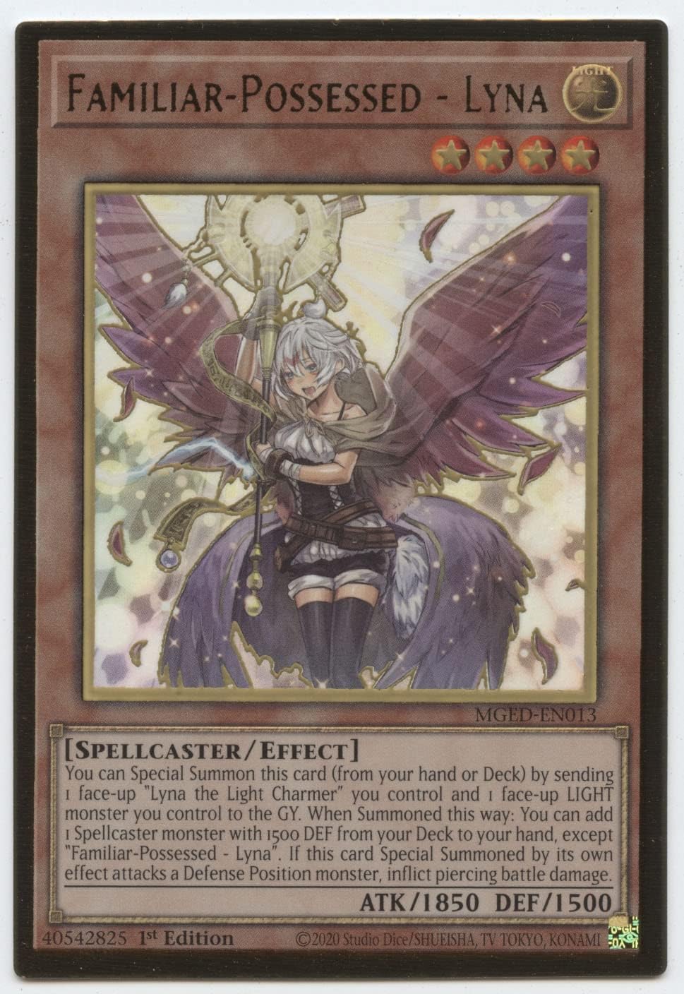 Familiar-Possessed - Lyna - MGED-EN013 - Premium Gold Rare - 1st Edition