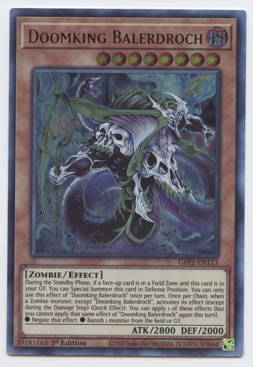 Doomking Balerdroch - GFP2-EN113 - Ultra Rare - 1st Edition