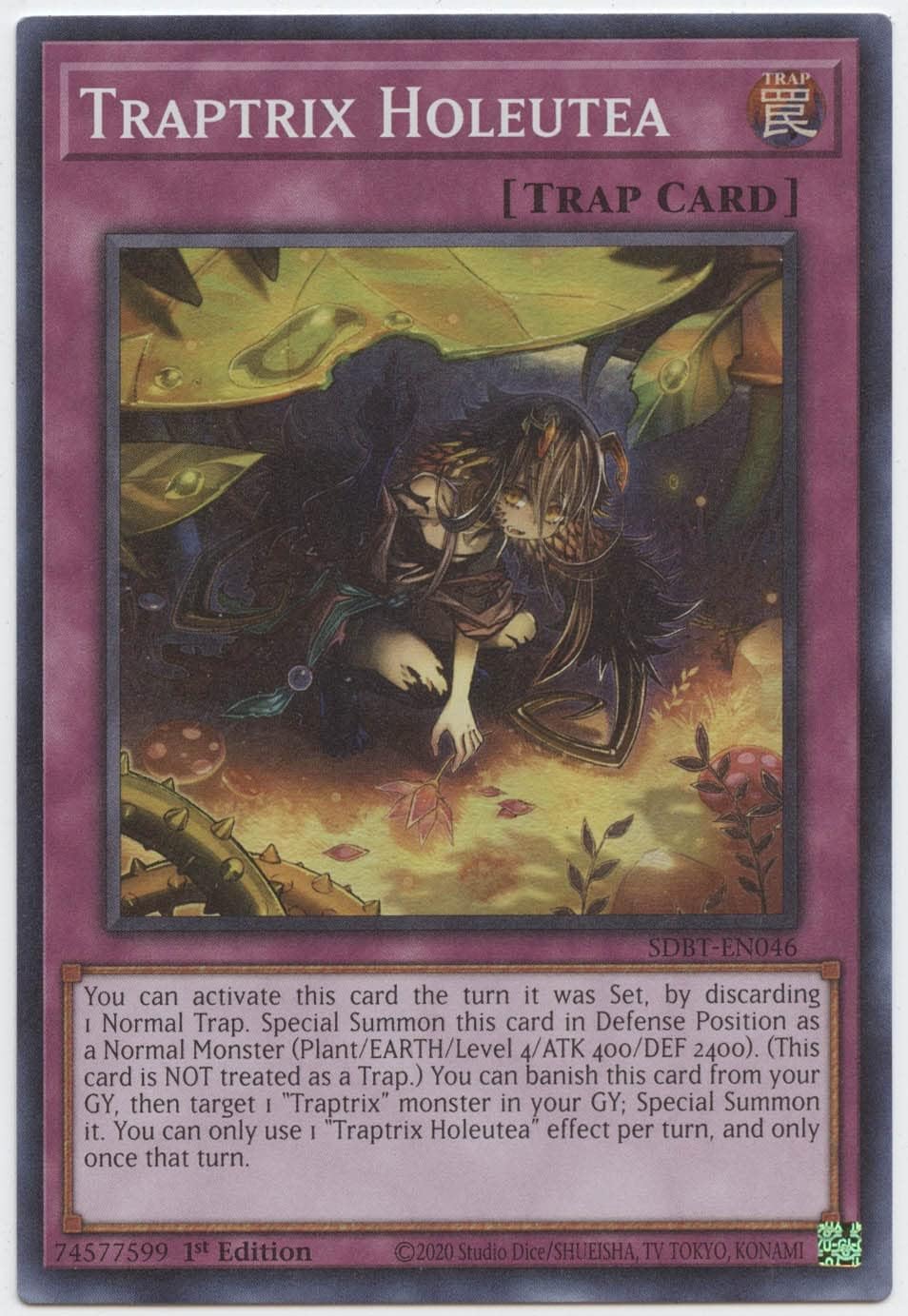 Traptrix Holeutea - SDBT-EN046 - Super Rare - 1st Edition