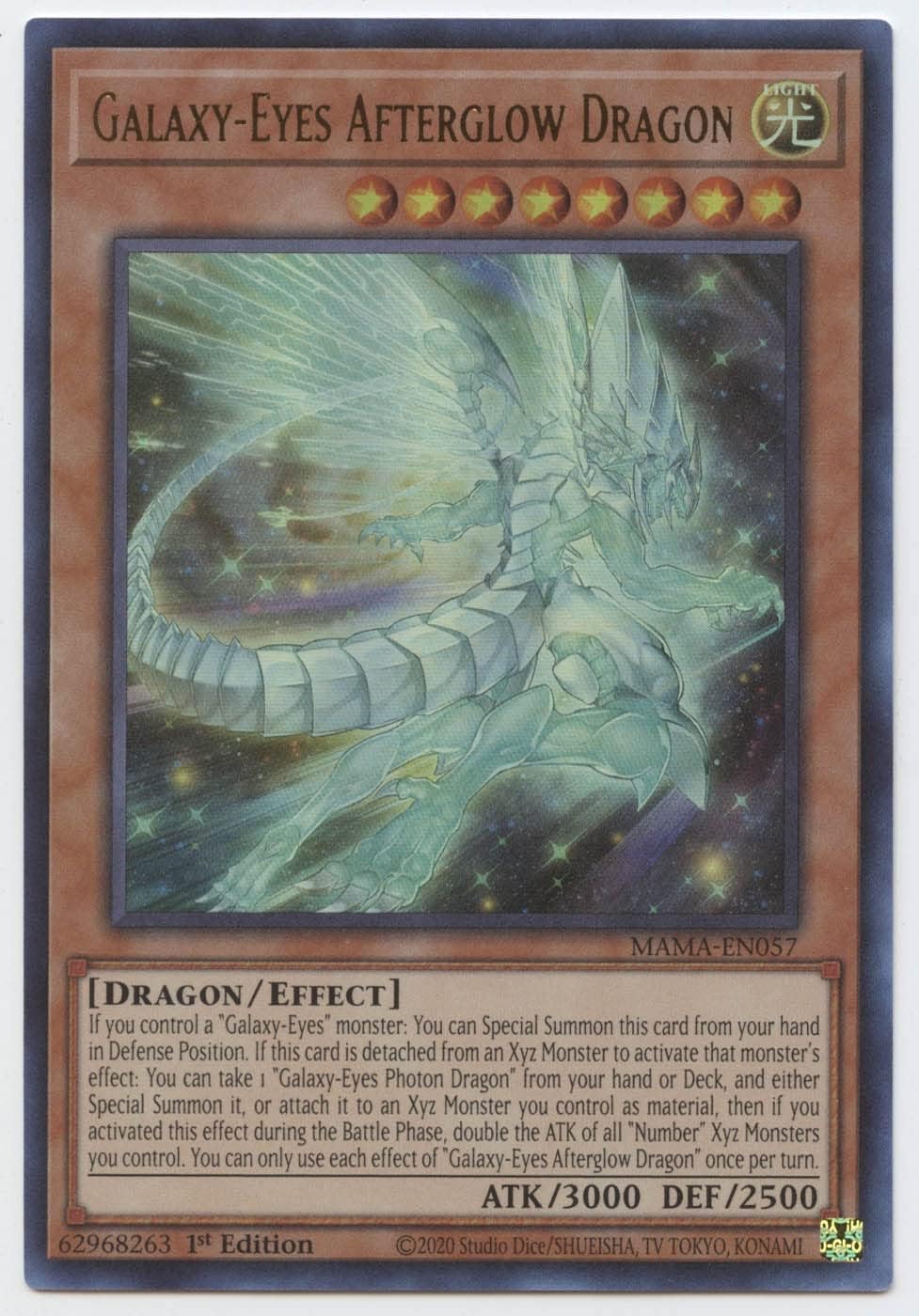 YU-GI-OH! Galaxy-Eyes Afterglow Dragon - MAMA-EN057 - Ultra Rare - 1st Edition -