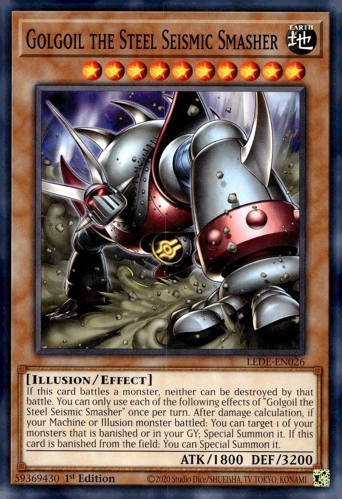 YU-GI-OH! Golgoil The Steel Seismic Smasher - LEDE-EN026 - Common - 1st Edition