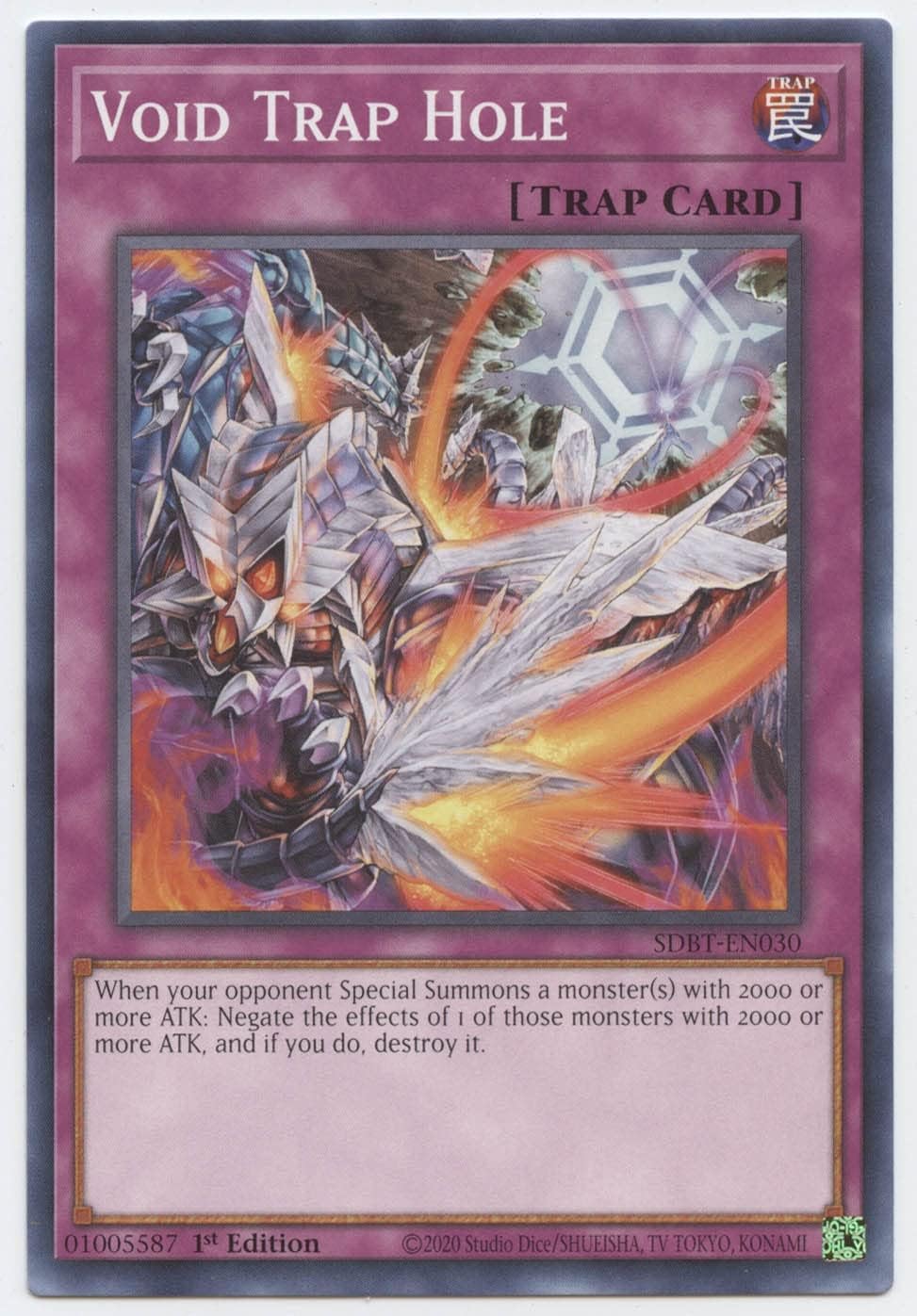YU-GI-OH! Void Trap Hole - SDBT-EN030 - Common - 1st Edition