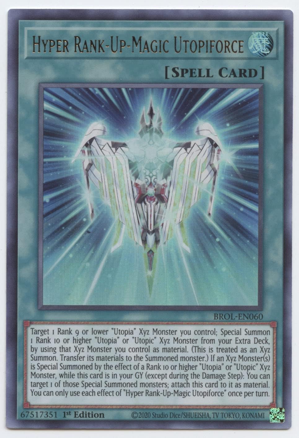 Hyper Rank-Up-Magic Utopiforce - BROL-EN060 - Ultra Rare - 1st Edition