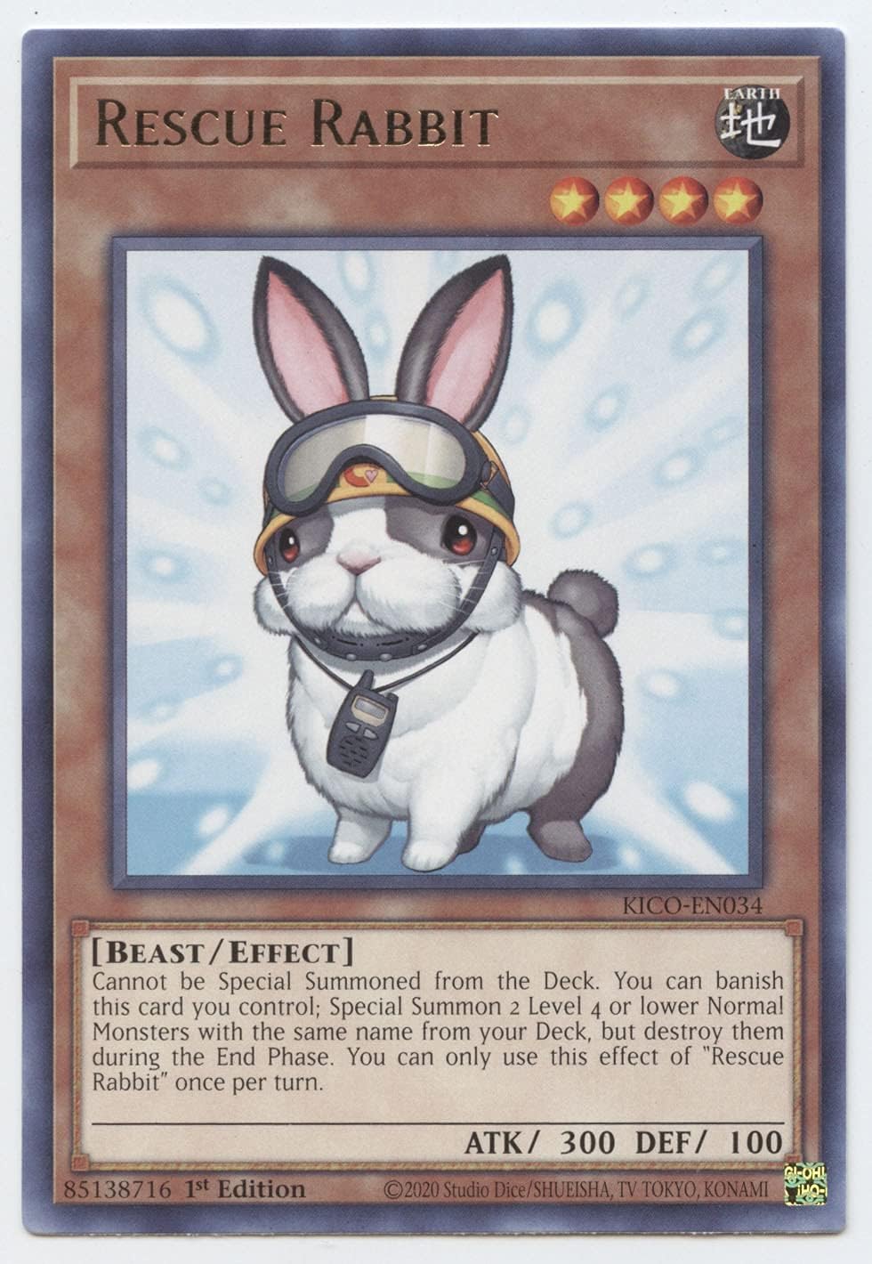 Rescue Rabbit - KICO-EN034 - Rare - 1st Edition