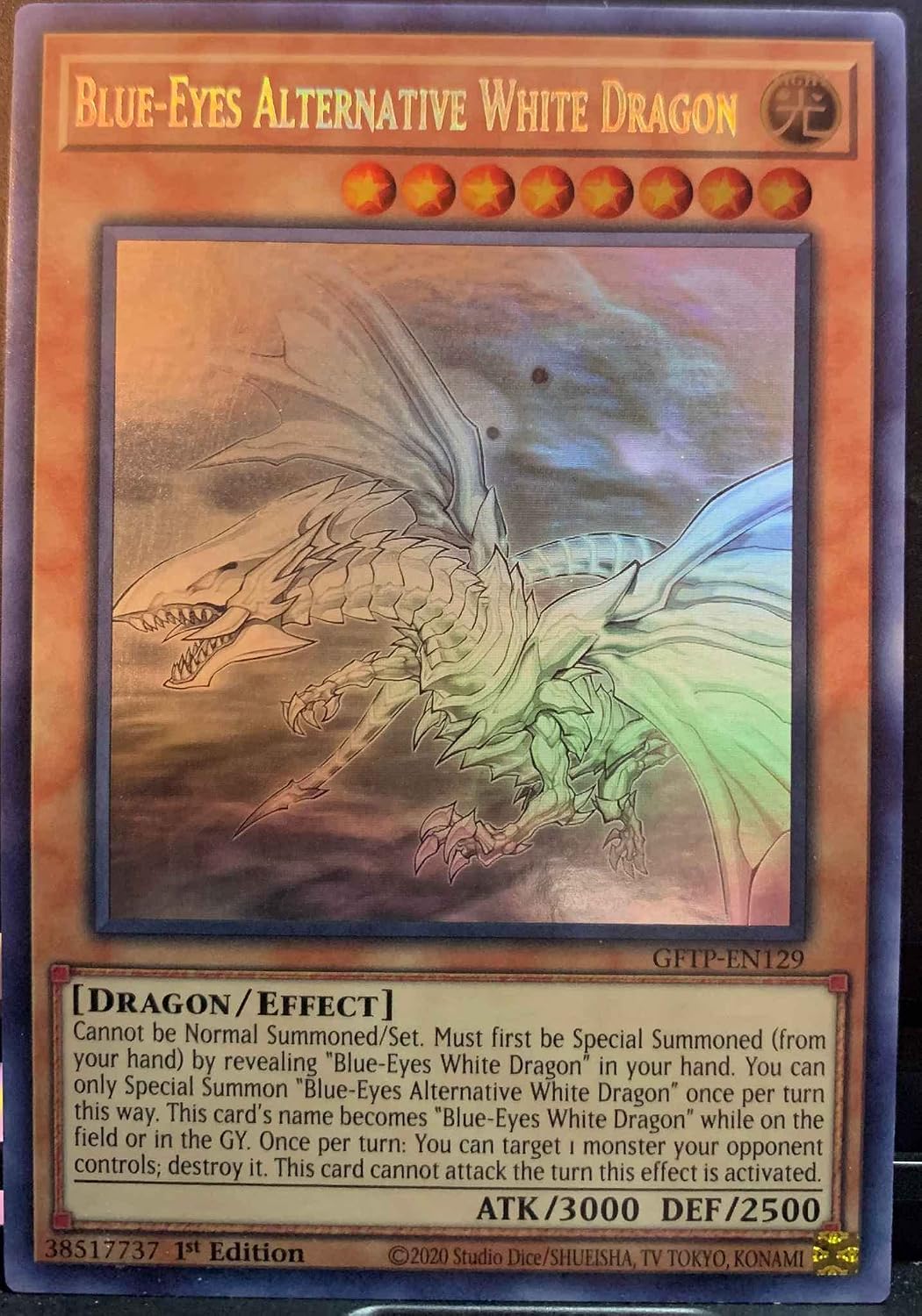 Blue-Eyes Alternative White Dragon (Ghost Rare) GFTP Yugioh