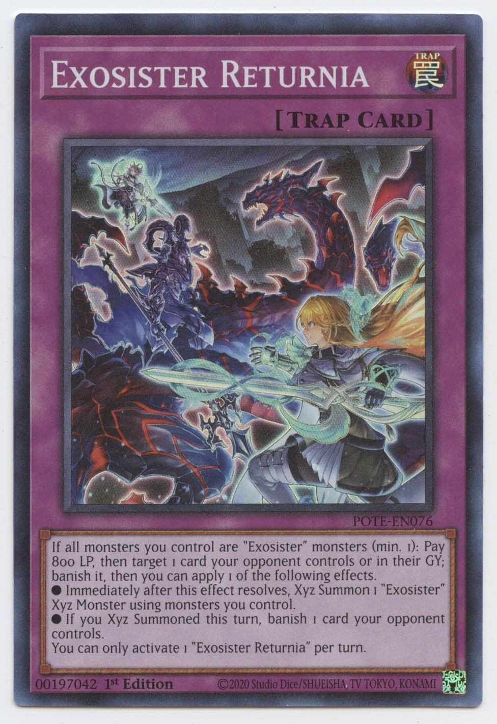 Exosister Returnia - POTE-EN076 - Super Rare - 1st Edition