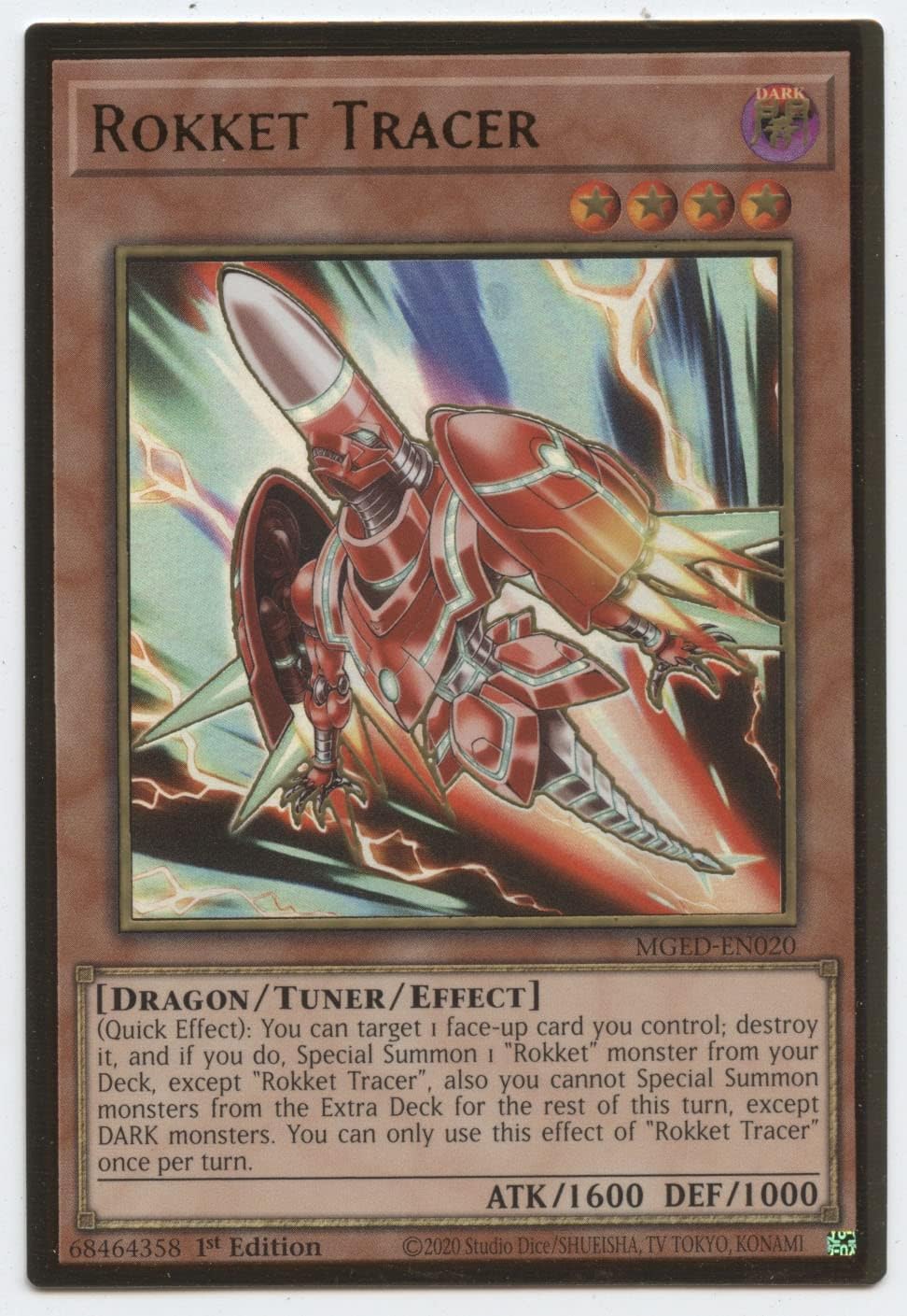 Rokket Tracer - MGED-EN020 - Premium Gold Rare - 1st Edition