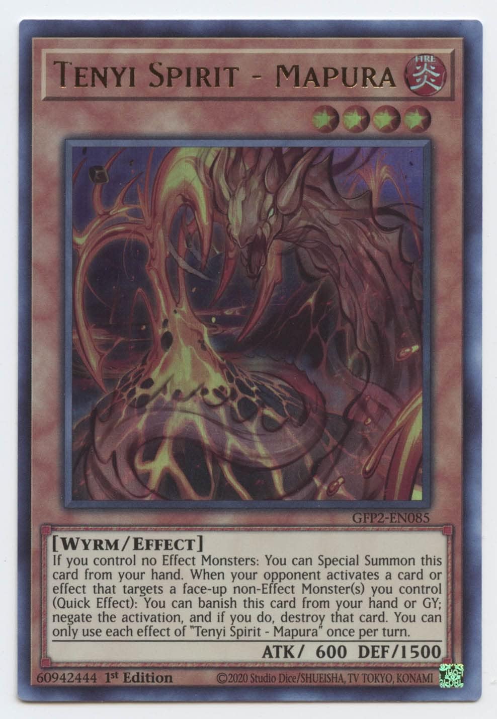 Tenyi Spirit - Mapura - GFP2-EN085 - Ultra Rare - 1st Edition