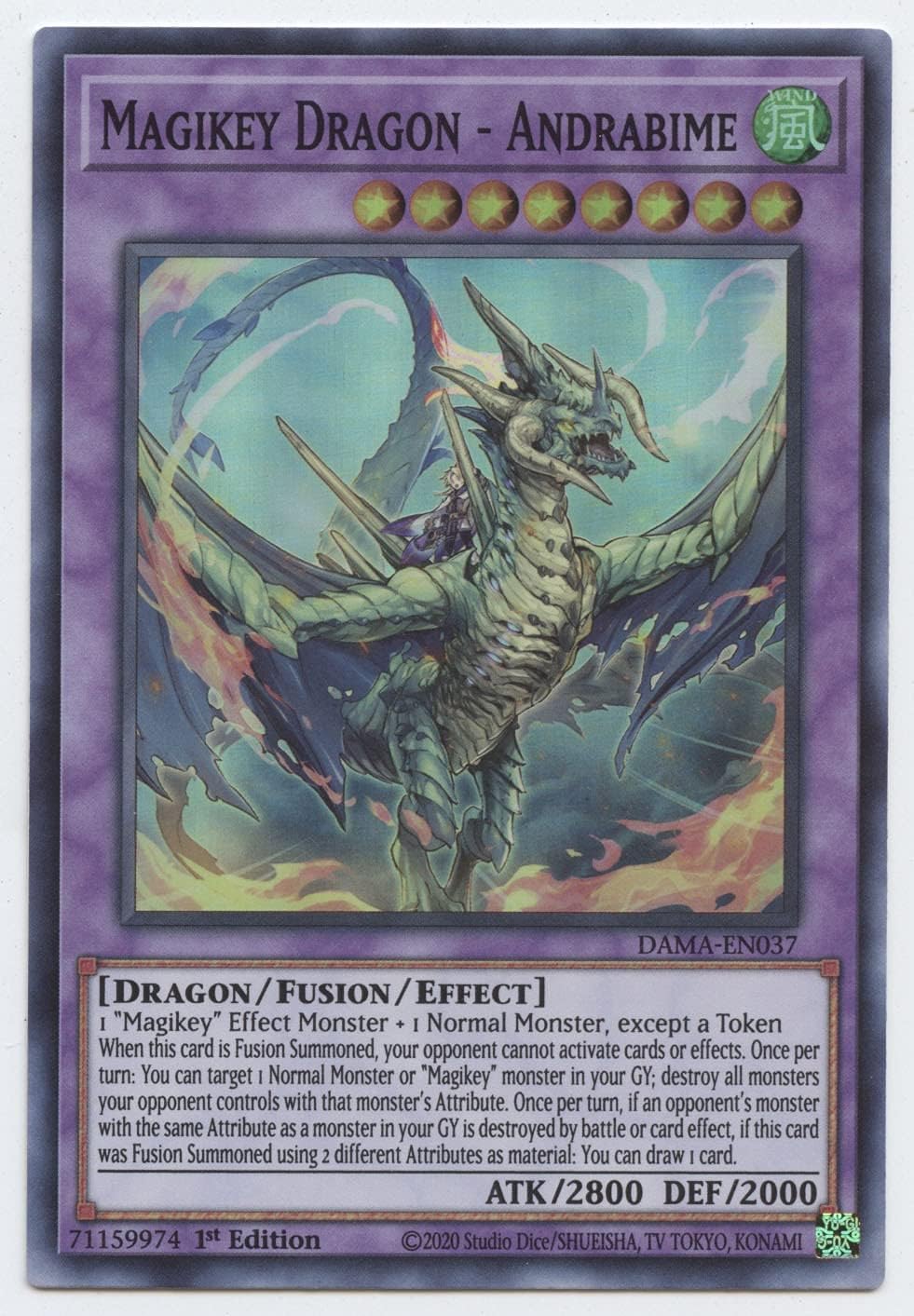Magikey Dragon - Andrabime - DAMA-EN037 - Super Rare - 1st Edition