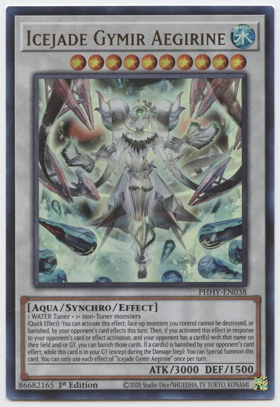 Icejade Gymir Aegirine - PHHY-EN038 - Ultra Rare Yugioh - 1st Edition