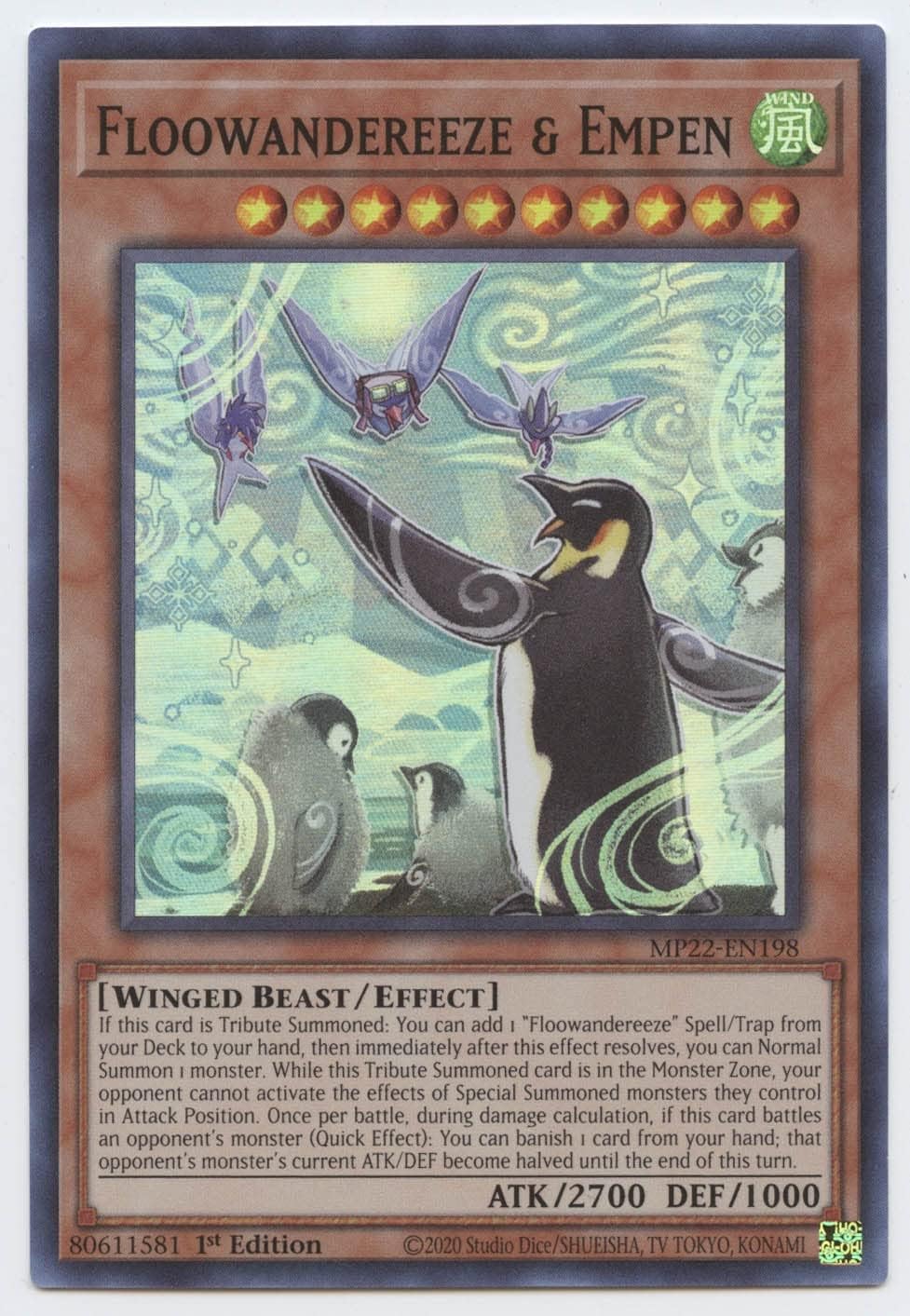 YU-GI-OH! Floowandereeze & Empen - MP22-EN198 - Super Rare - 1st Edition