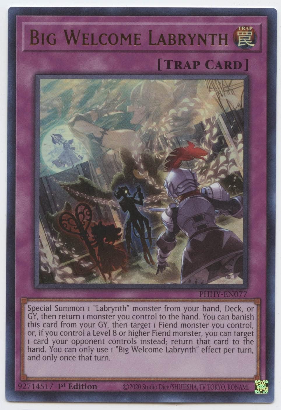 Big Welcome Labrynth - PHHY-EN077 - Ultra Rare - 1st Edition