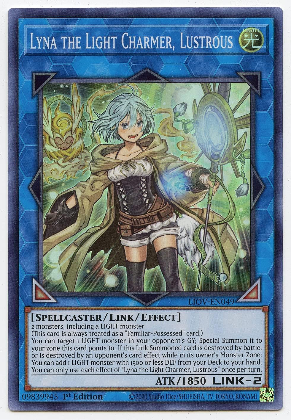 Lyna The Light Charmer, Lustrous - LIOV-EN049 - Super Rare - 1st Edition
