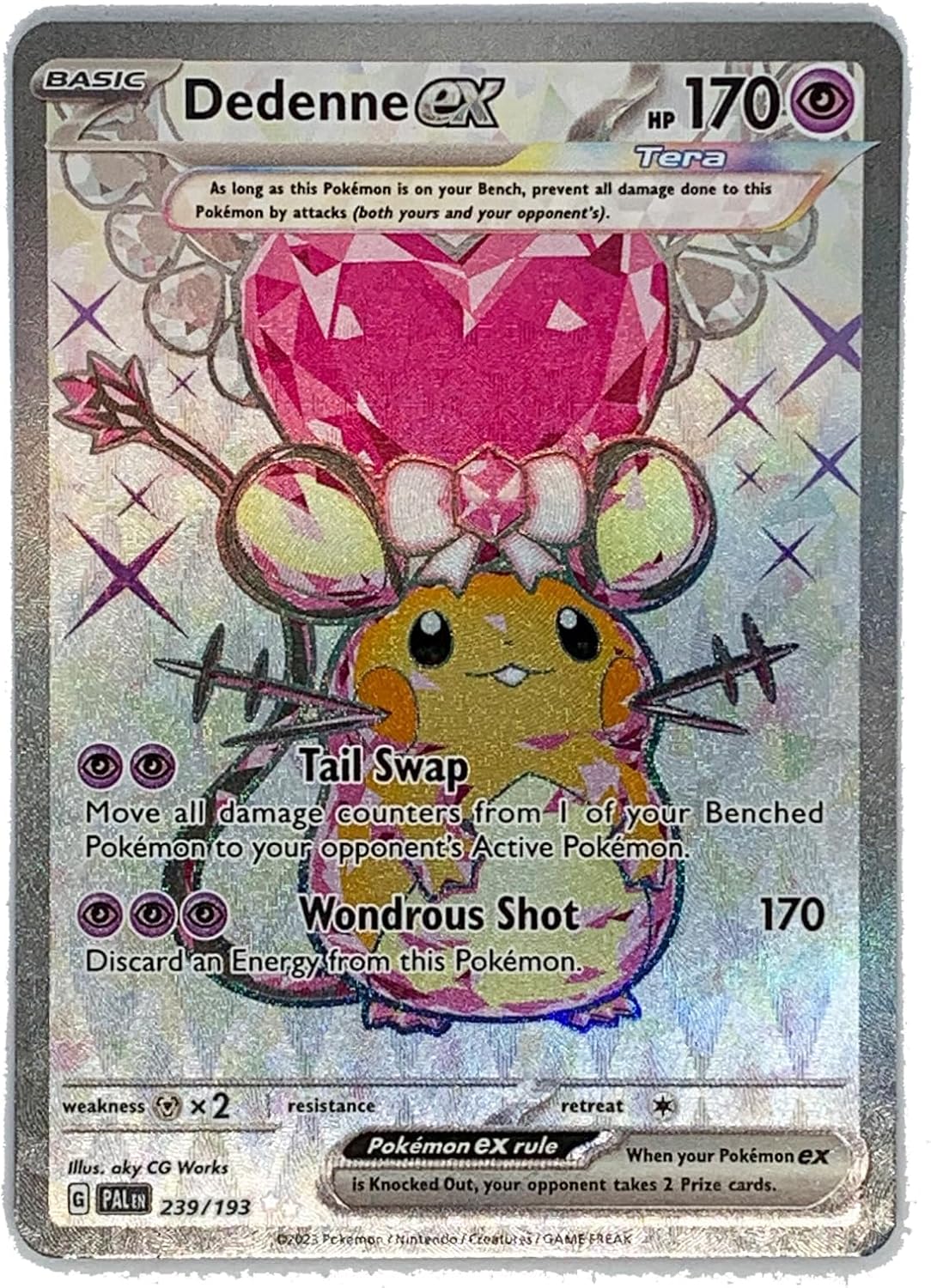 Pokémon Dedenne ex - 239/193 - Paldea Evolved Full Art Tera Ultra Rare