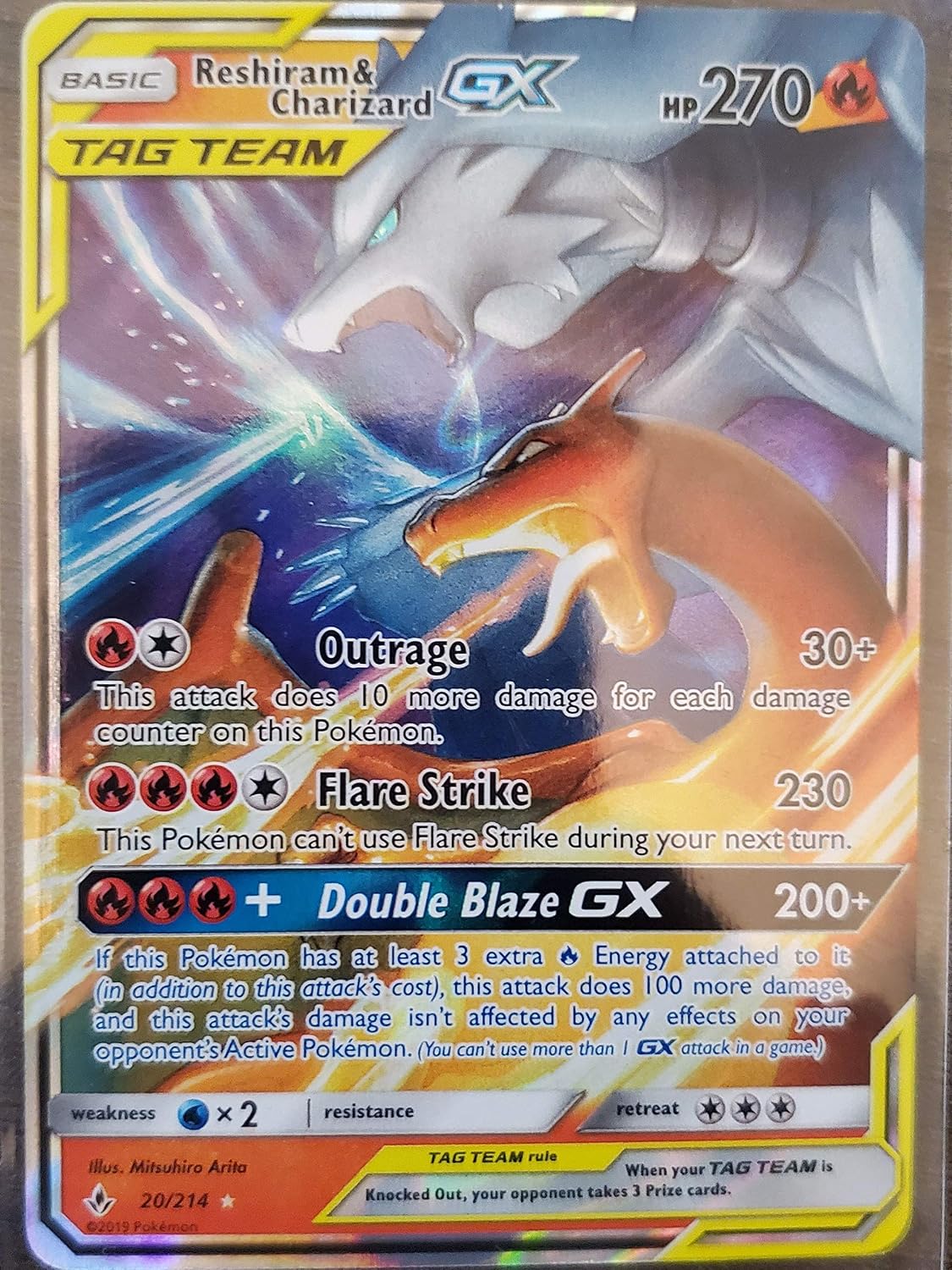 Reshiram & Charizard Tag Team GX - 20/214 - Ultra Rare - Unbroken Bonds