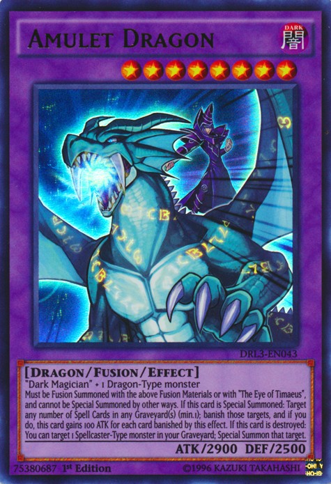 Yu-Gi-Oh! - Amulet Dragon (DRL3-EN043) - Dragons of Legend: Unleashed - 1st Edition - Ultra Rare by Yu-Gi-Oh!
