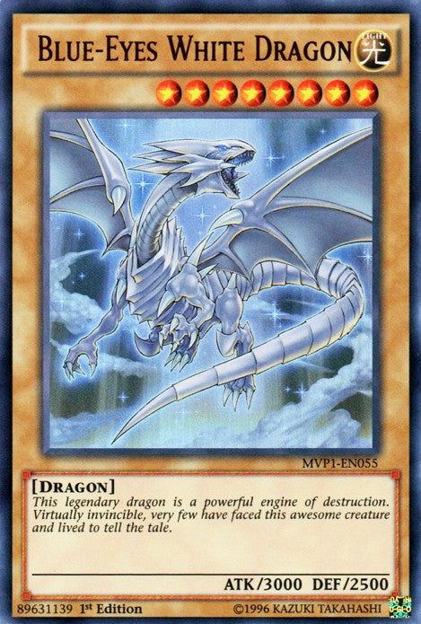 Yu-Gi-Oh! - Blue-Eyes White Dragon (MVP1-EN055) - The Dark Side of Dimensions Movie Pack - 1st Edition - Ultra Rare