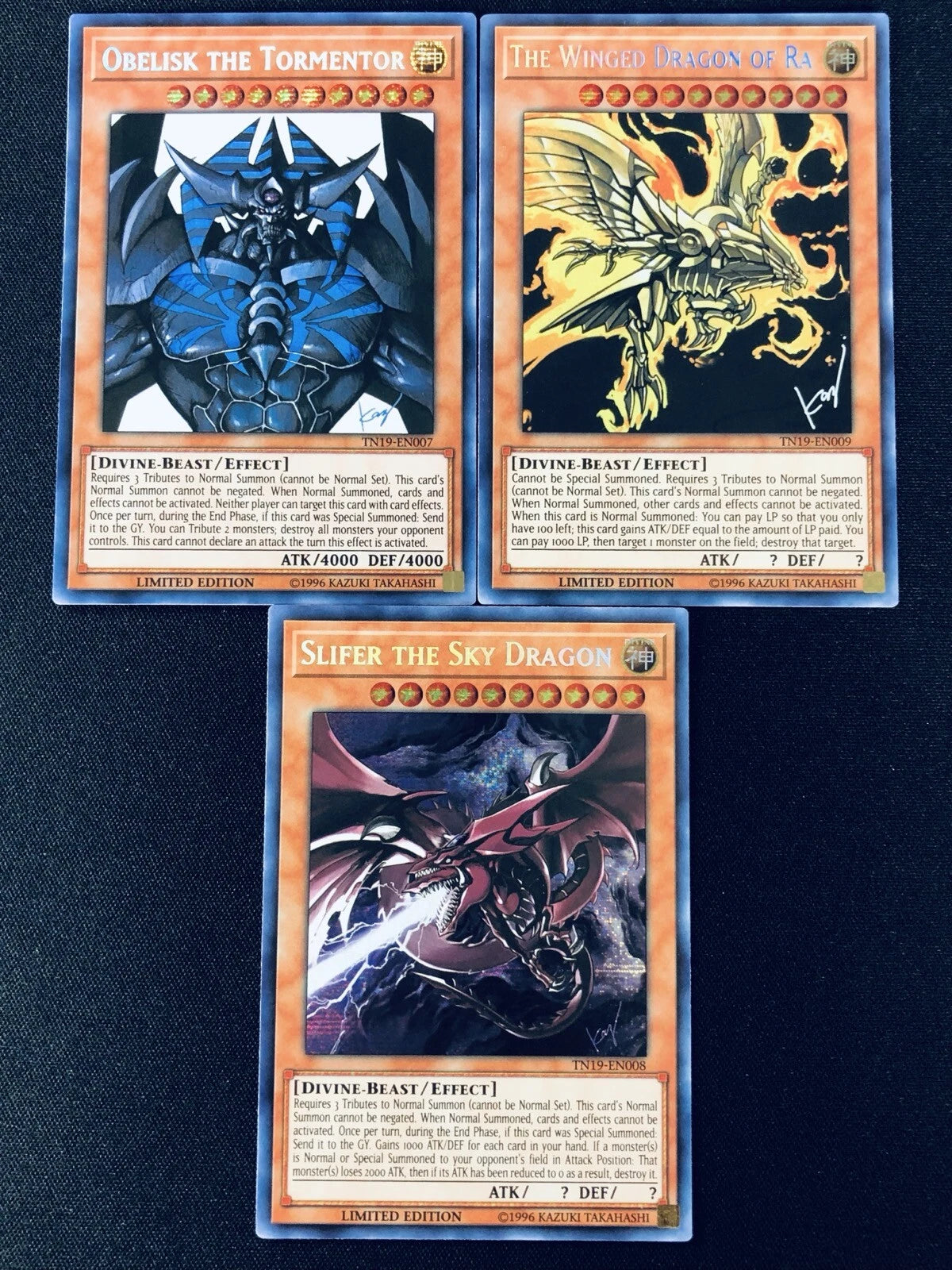 Egyptian God Cards (Kazuki Takahashi Art)