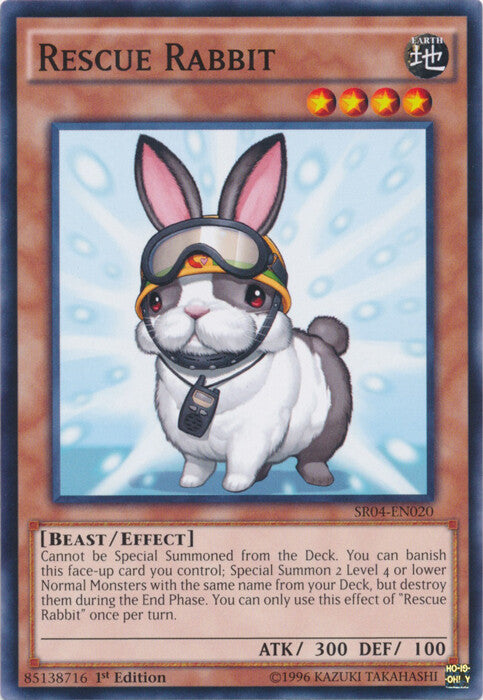 Yu-Gi-Oh! Rescue Rabbit - SR04-EN020 - Common - Unlimited Edition - Structure Deck: Dinosmasher's Fury (Unlimited Edition)