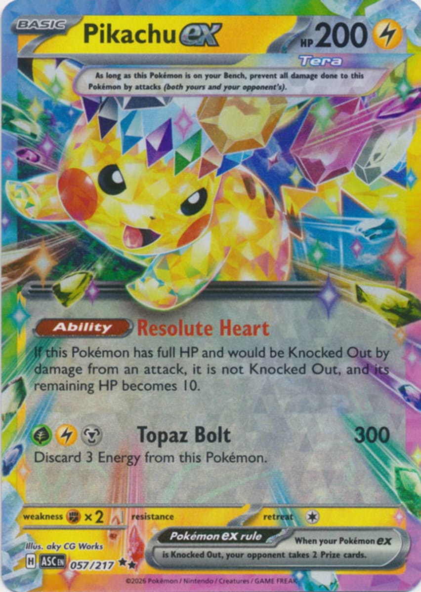 Pikachu ex - 057/217 - Double Rare - Ascended Heroes