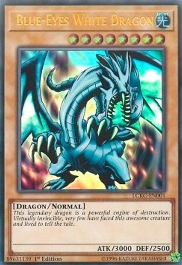 Yu-Gi-Oh! Blue-Eyes White Dragon - LCKC-EN001 - Ultra Rare - 1st Edition - Legendary Collection Kaiba Mega Pack (1st Edition)