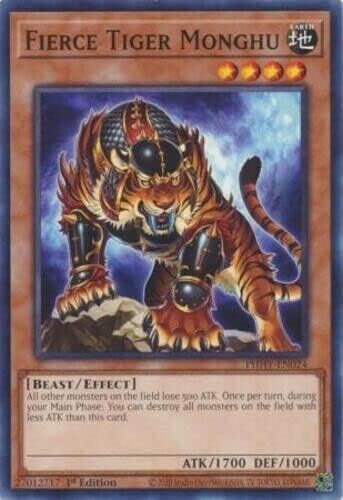 Fierce Tiger Monghu - PHHY-EN024 - Common Yugioh
