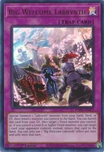 Big Welcome Labrynth - PHHY-EN077 - Ultra Rare Yugioh - 1st Edition